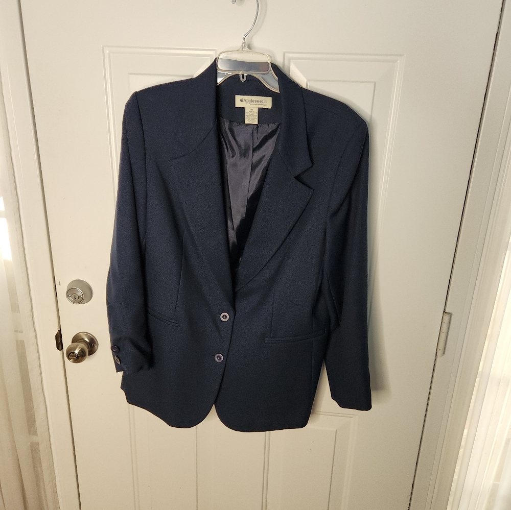 Women's Appleseed's NAVY‎ Blazer Jacket  Size 14